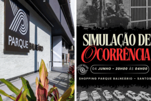 Na noite desta quarta-feira (4), um simulado de ocorrência policial será realizado no shopping Parque Balneário, em Santos, no