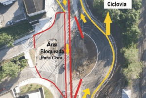 A partir das 14h desta quarta-feira (18), a rotatória localizada no cruzamento entre a Avenida Nove de Abril e a Avenida Henry Borden,