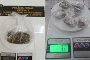 Duas mulheres foram flagradas no último sábado (7) tentando entrar com maconha nas penitenciárias 1 e 2 do Complexo Penal de São Vicente...