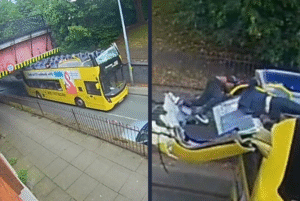 Um grave acidente envolvendo um ônibus de dois andares deixou 20 pessoas feridas em Eccles, cidade na região metropolitana de Manchester,