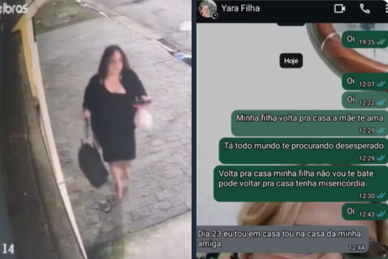 Yara Melo Delfino, de 12 anos, desaparecida desde o último domingo (6) em Santos, litoral de São Paulo, enviou um áudio à mãe garantindo