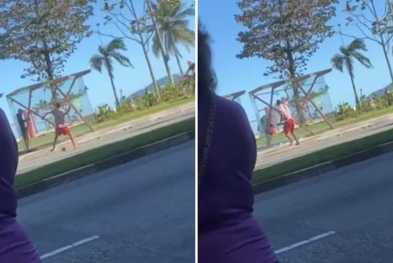 Um homem foi flagrado depredando um ponto de ônibus durante uma tentativa de agressão, na tarde de terça-feira (29), na Avenida...