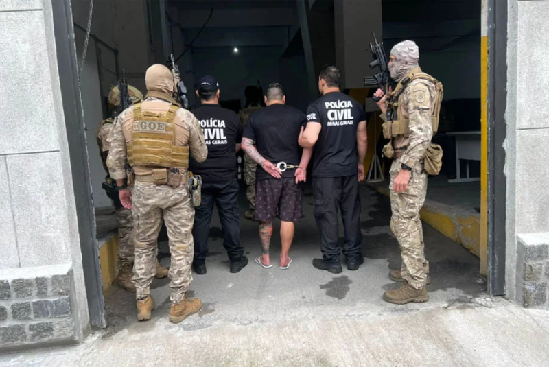 Bruno Santana, conhecido como "Kross", apontado como um dos líderes do PCC em Uberlândia (MG), foi preso na manhã desta sexta-feira...