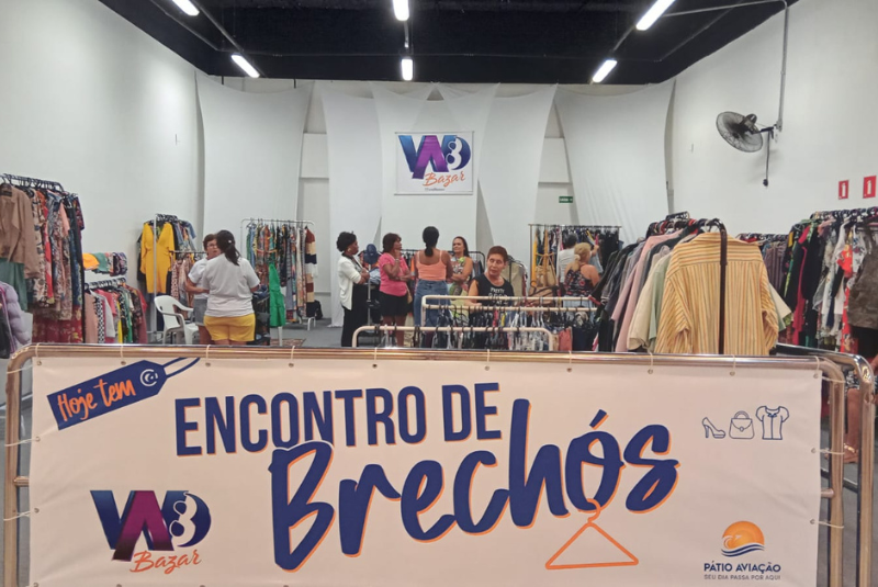O Shopping Pátio Aviação, em Praia Grande (SP), recebe nesta sexta (15) e sábado (16) mais uma edição do Encontro de Brechós...