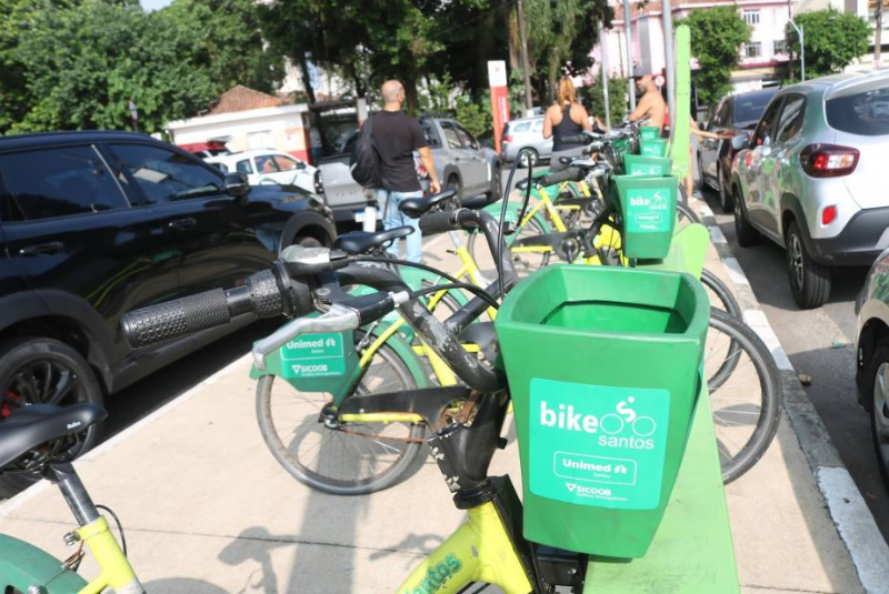 Na próxima terça-feira (19), Dia do Ciclista, o sistema de bicicletas compartilhadas Bike Santos ficará gratuito em toda a cidade.