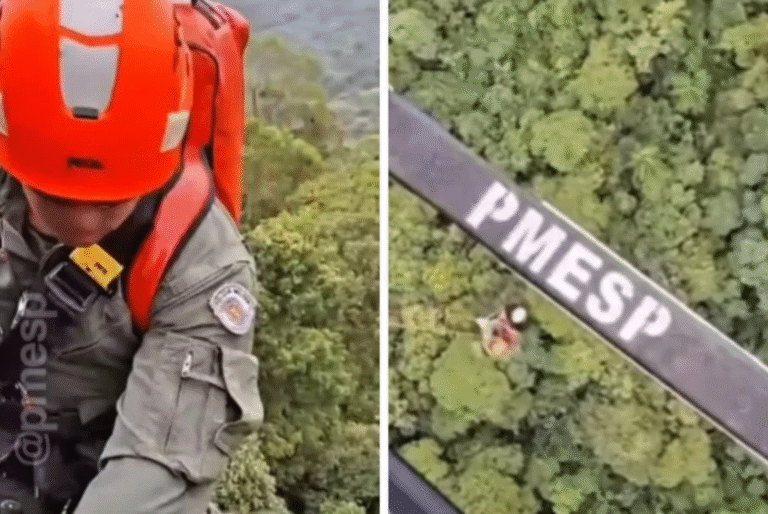 Um casal foi resgatado pelo helicóptero Águia 4 da Polícia Militar na tarde de domingo (17), na trilha do Poço Formoso, em Cubatão...
