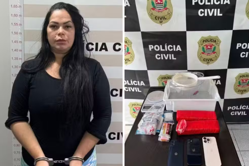 Meyre dos Santos Lima, esposa de Eric Oliveira Farias, conhecido como “Eric Gordão” e apontado pela Polícia Civil como o número dois...
