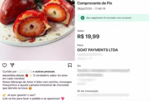 Em um caso de golpe virtual, uma mulher de São Paulo, em busca de um doce para agradar a si mesma, acabou sendo vítima de uma fraude.