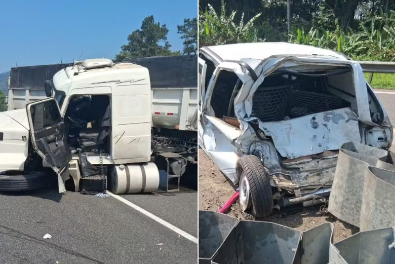 Um motorista de carreta ficou gravemente ferido após uma colisão contra um carro na manhã desta segunda-feira (29), na altura do km 269...