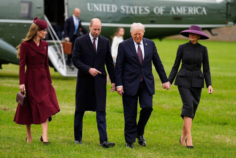 Trump é recebido pelo rei Charles em visita ao Reino Unido