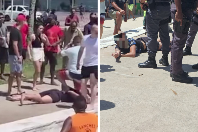 Homem é baleado após tentativa de assalto na Praça das Bandeiras, em Guarujá