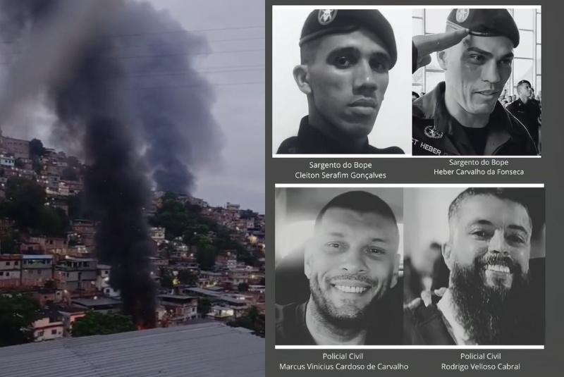 Quatro policiais — dois civis e dois militares — foram mortos nesta terça-feira (28) durante a megaoperação nos complexos do Alemão...