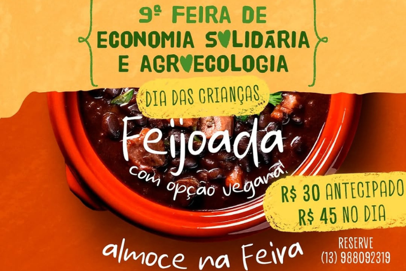 9ª Feira de Economia Solidária e Agroecologia em Santos promove debate sobre consumo consciente e cultura local