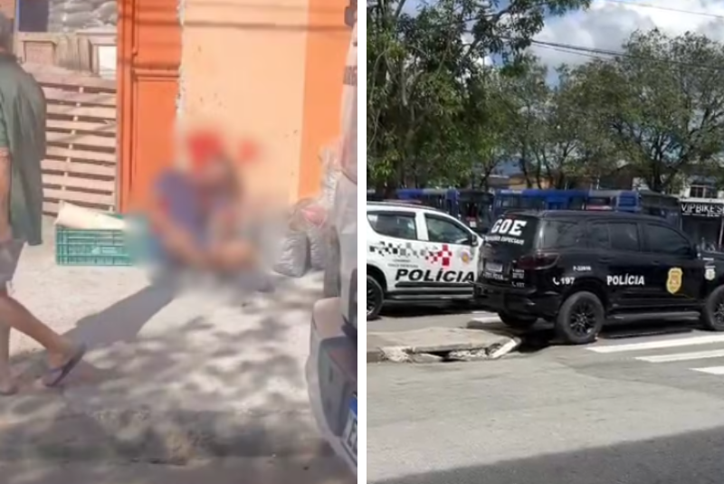 Homem é executado a tiros em frente a comércio em São Vicente