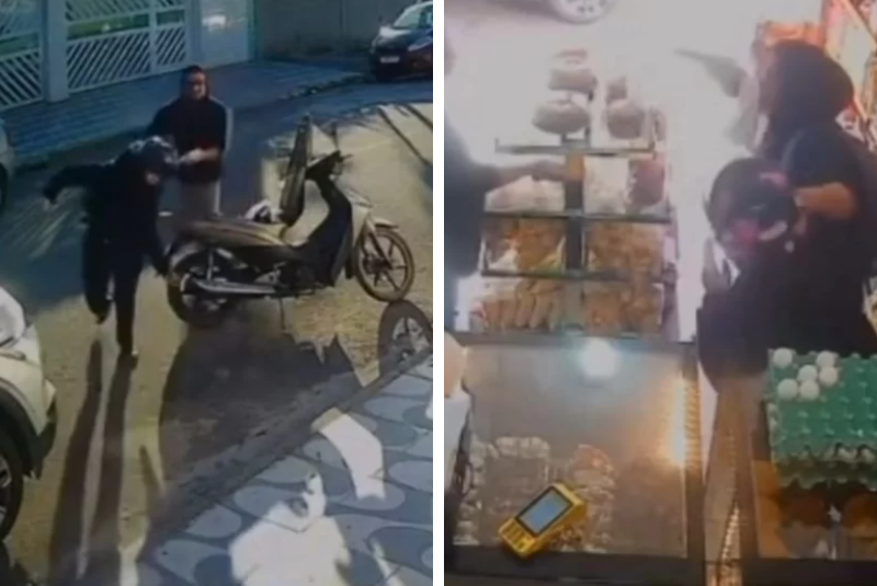 Criminoso assalta mercadinho e foge com moto de cliente em Praia Grande
