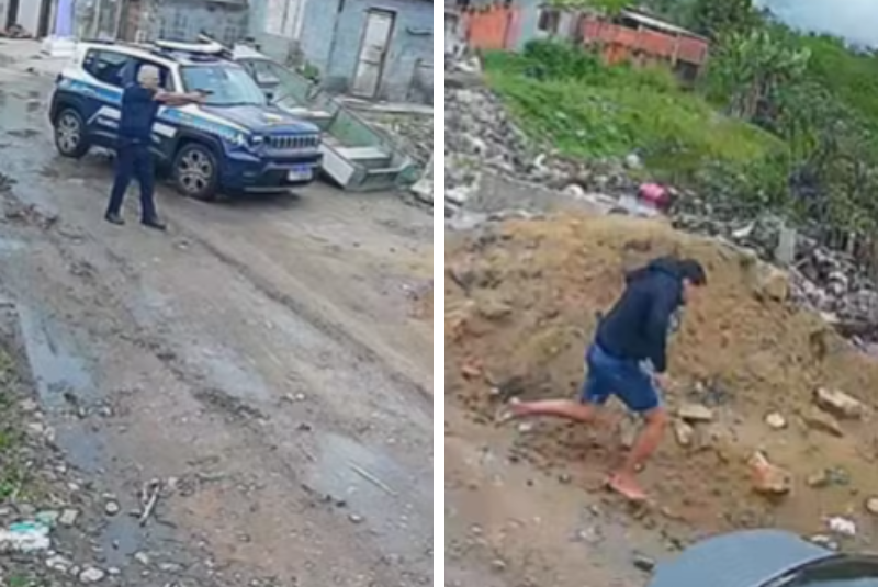 Perseguição termina com suspeito baleado e prisão no mangue em Praia Grande