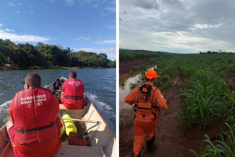 Bombeiros localizam corpos de dois homens desaparecidos em Uberaba em operações distintas
