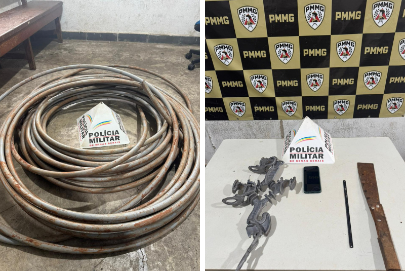 Homem é preso com 50 metros de fios furtados de propriedade rural em Uberaba