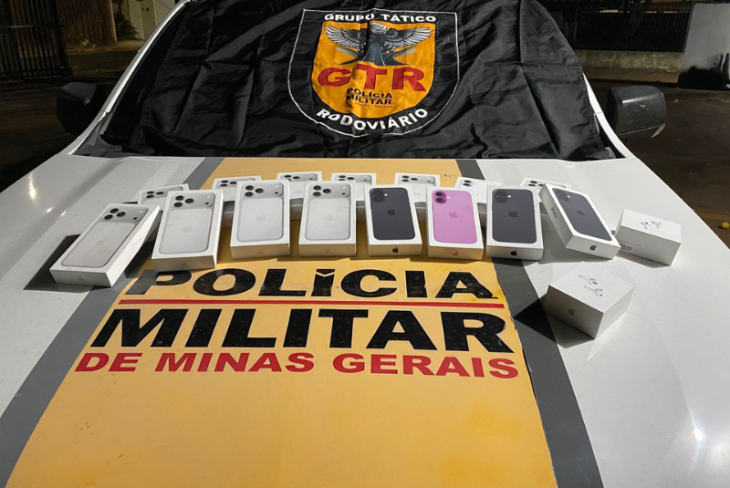 PM apreende R$ 160 mil em produtos sem nota fiscal na MG-255, em Frutal