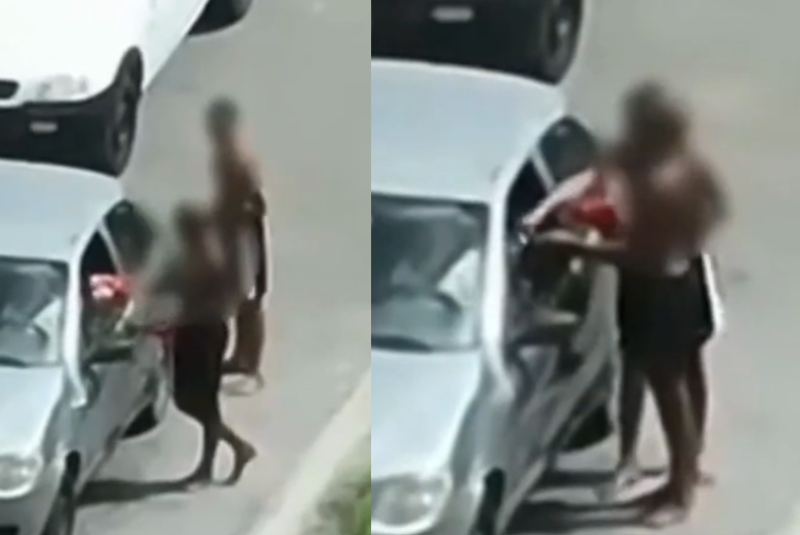 Dois adolescentes foram flagrados furtando o celular de um motorista parado em um congestionamento na Rodovia Padre Manoel...