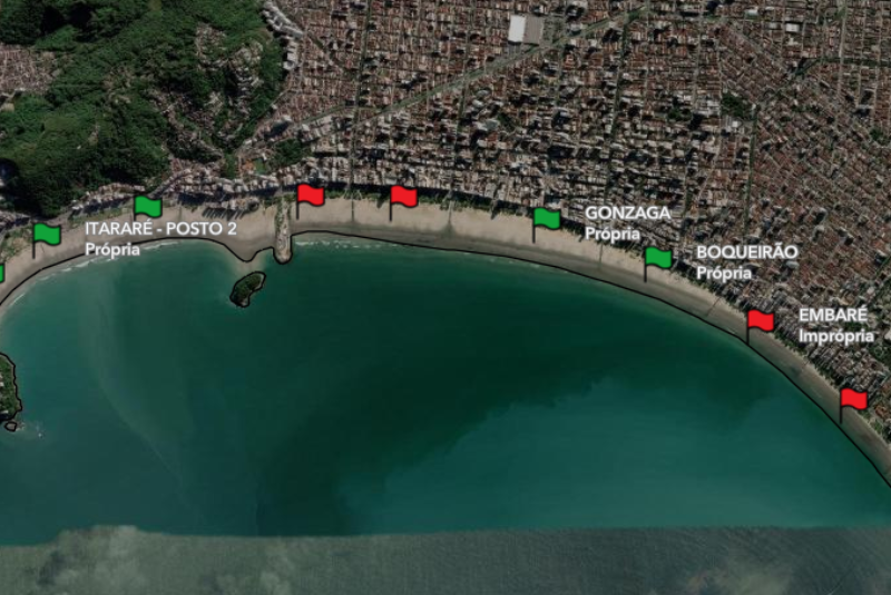 O boletim semanal de balneabilidade divulgado nesta quinta-feira (22) pela Companhia Ambiental do Estado de São Paulo...