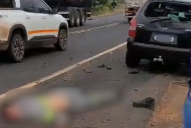 Motociclista morre em colisão frontal com carro na MGC-452, em Nova Ponte