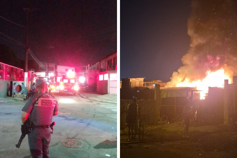 Incêndio destrói moradias na maior favela sobre palafitas do país