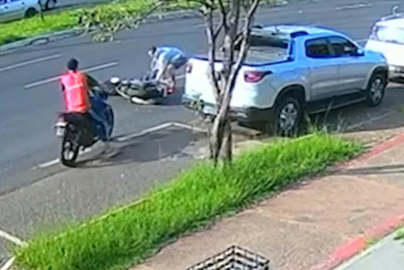 Tentativa de furto atrapalhada termina em fuga sem moto na Rondon Pacheco, em Uberlândia