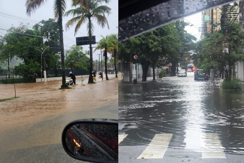As fortes chuvas que atingem a Baixada Santista nesta quinta-feira (5) provocam alagamentos em várias cidades e colocam os morros...