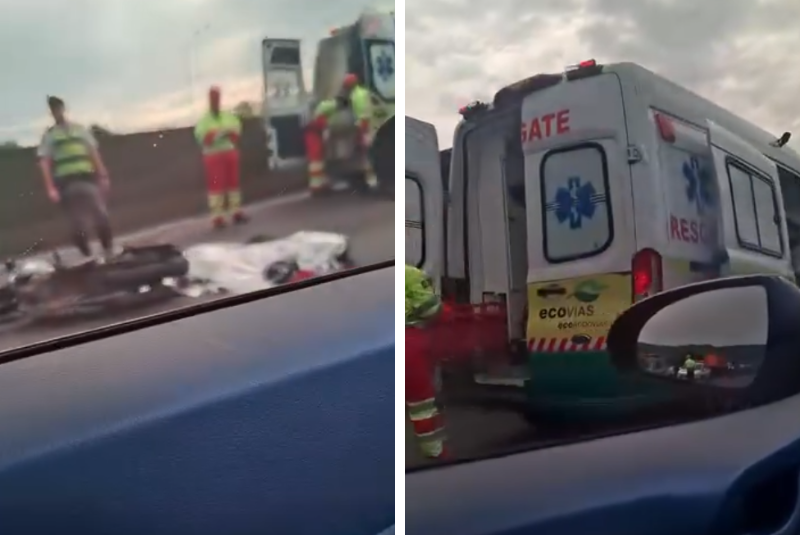 Motociclista morre atropelado por caminhão na Anchieta, em Cubatão