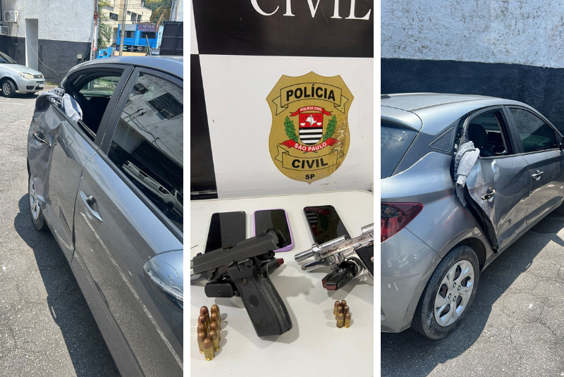 Polícia Civil desarticula quadrilha armada após perseguição no Guarujá
