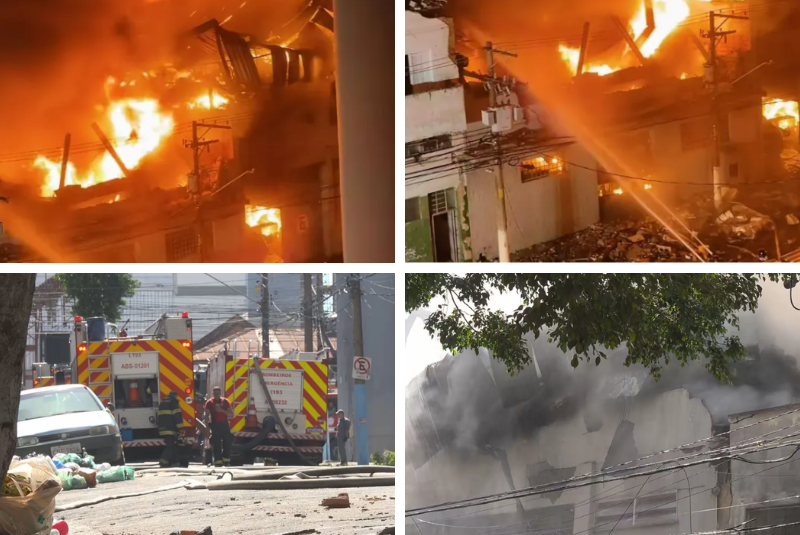 Incêndio no Brás ultrapassa 30 horas e mobiliza bombeiros em São Paulo