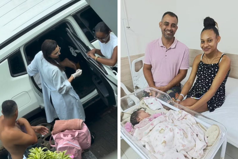 Parto acontece dentro de carro antes de mãe entrar em hospital no RJ