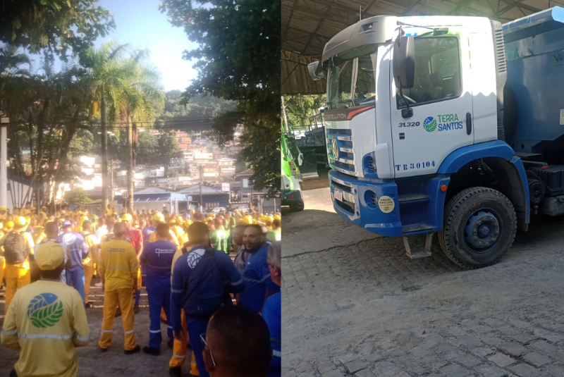 Cidades da Baixada Santista amanheceram com lixo espalhado em diversas vias nesta segunda-feira (16) devido à greve de trabalhadores...