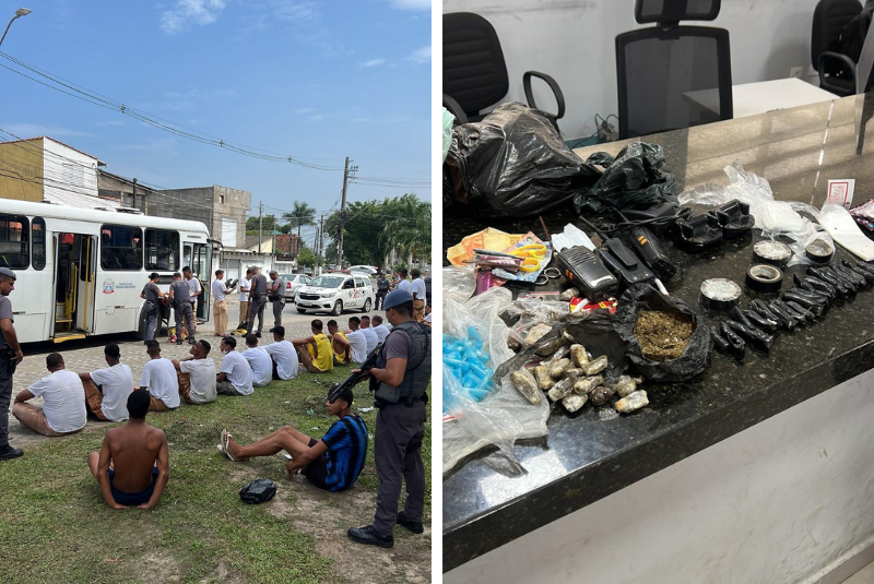 Detento do semiaberto é detido com drogas durante serviço municipal em Praia Grande