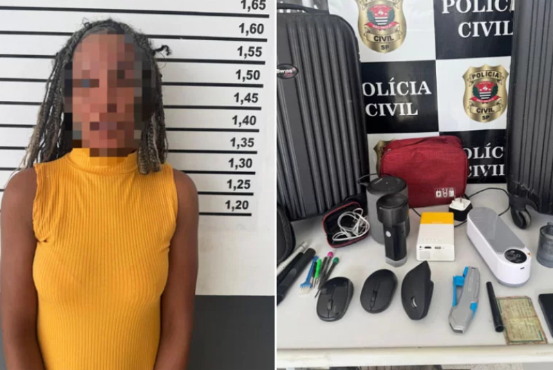 Uma mulher de 42 anos foi presa em flagrante nesta quarta-feira (8), em São Vicente, no litoral de São Paulo, suspeita de furtar...