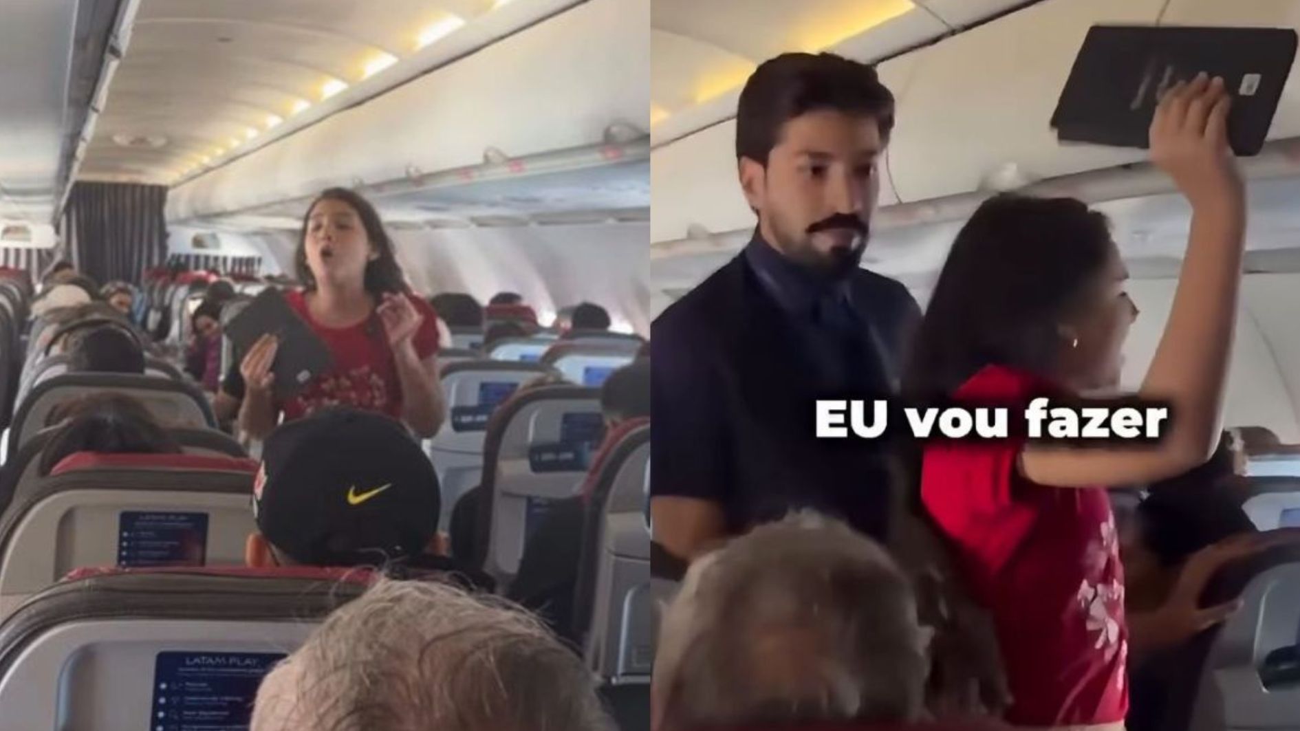 Pastora mirim é contida ao pregar em voo da Latam