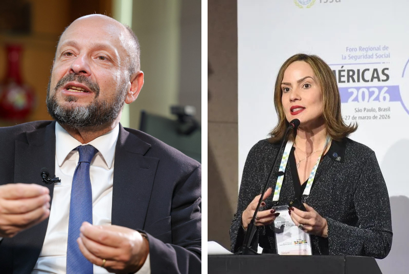 Gilberto Junior e Ana Cristina Silveira, ambos, presidente do INSS
