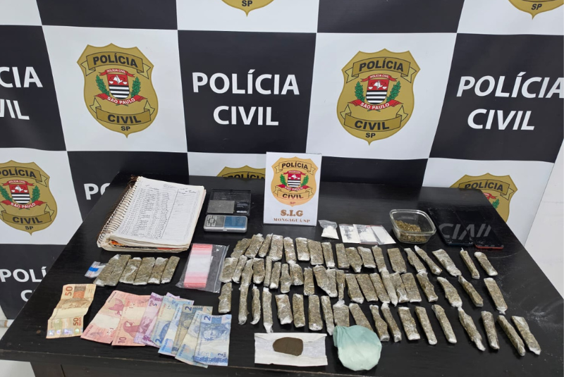 Polícia Civil prende homem com cocaína, maconha e Ice, em Mongaguá