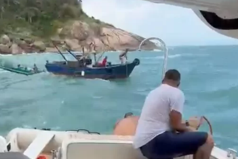 Mudança climática repentina: empresário e amigos salvam pescadores em Guarujá