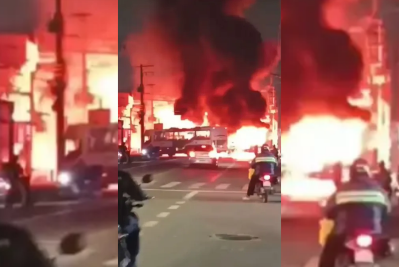 Guarulhos: Protesto violento leva incêndio de dois ônibus e bloqueio de rua importante