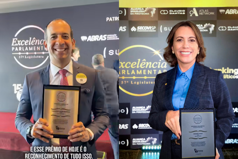Paulo Alexandre Barbosa é destaque no Prêmio Excelência Parlamentar 2026; Rosana Valle fica atrás