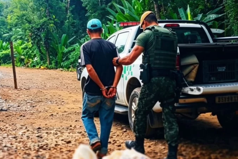 Um homem foi preso em flagrante pela Polícia Militar Ambiental da Baixada Santista em um rancho utilizado para caça ilegal...