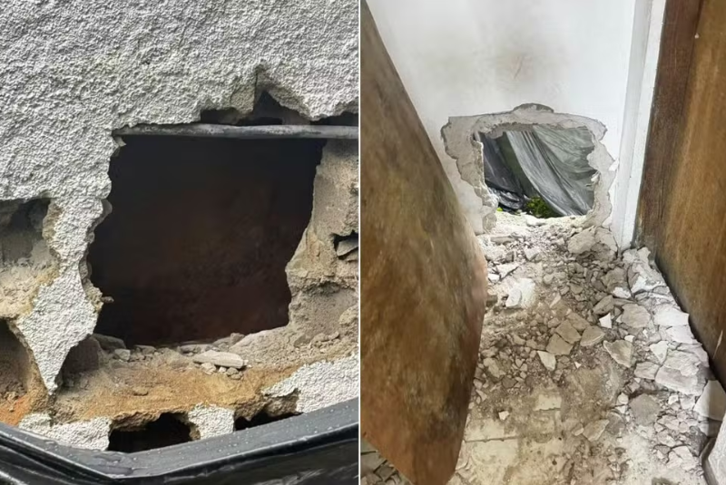 Criminosos encapuzados invadiram um supermercado localizado em Registro (SP) e furtaram cerca de R$ 100 mil do cofre do estabelecimento.