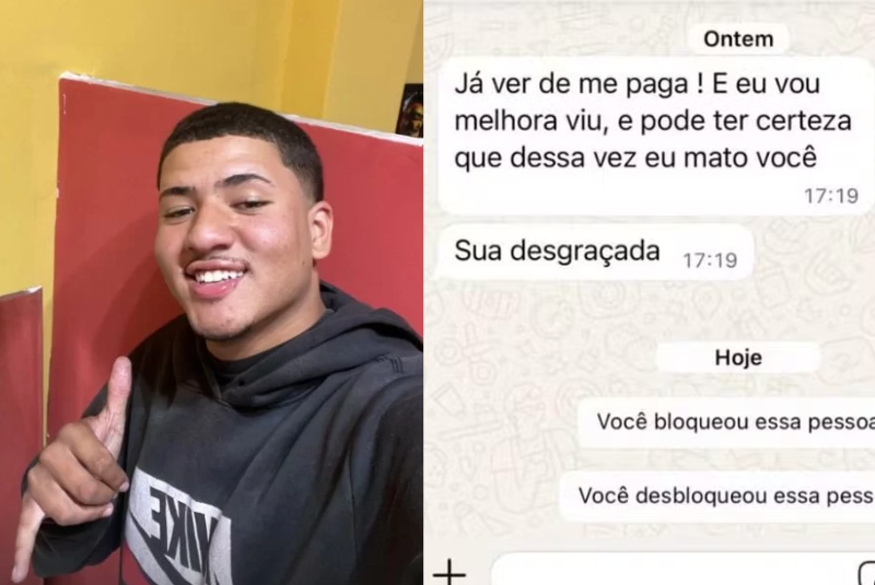Thalys Feitosa da Silva, de 19 anos, foi preso em Praia Grande, no litoral de São Paulo, após invadir a casa da ex-namorada, de 20 anos...