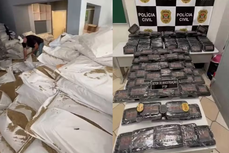Dois iranianos foram presos em flagrante em Santos, no litoral de São Paulo, após a Polícia Civil encontrar aproximadamente 181 quilos...