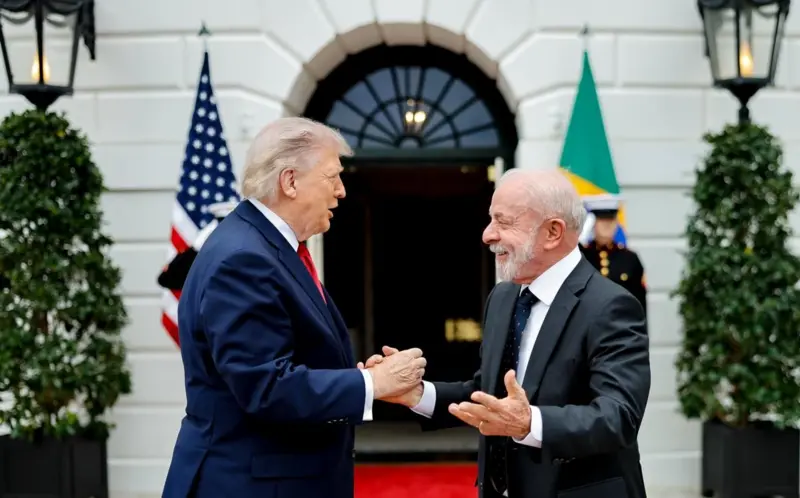 Lula e Trump nos EUA Foto: Ricardo Stuckert/PR
