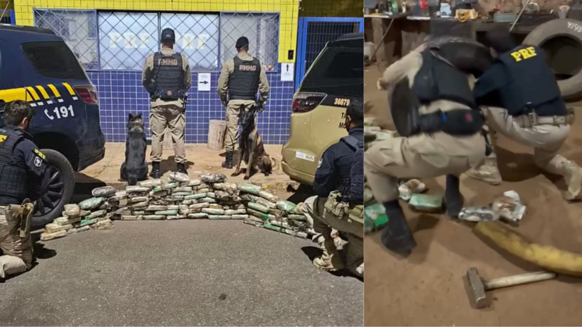 PRF encontra cocaína e crack escondidos em pneus de caminhão em MG