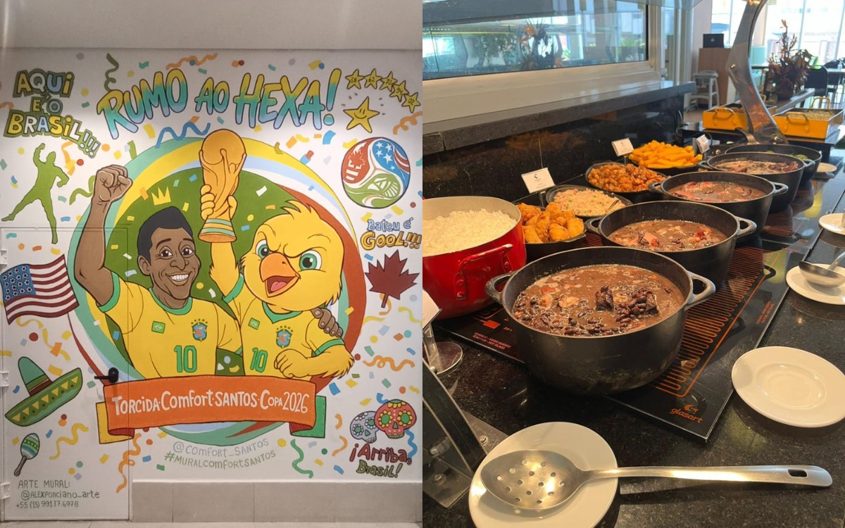 Comfort Hotel Santos fará feijoada e trocará figurinha da copa Foto: Distribuição