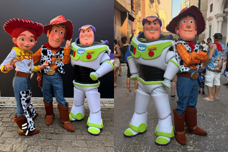 Cine Roxy promove fim de semana especial de Toy Story com personagens e sketches gratuitos na Baixada Santista